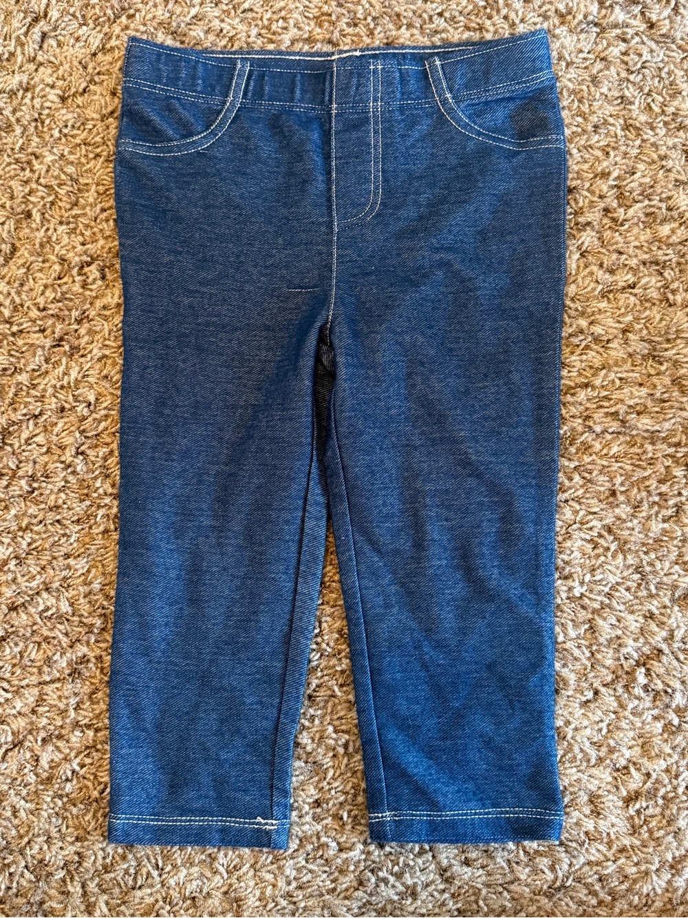 Kids Dark Blue Knit Capri Pants